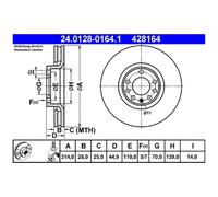 2x Bremsscheibe für Opel Signum CC Z03 Vectra C Z02 vorne ATE 26210197