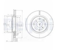 2x Bremsscheibe für Peugeot 107 PM 108 vorne Delphi 26225400