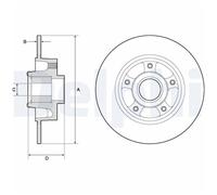 2x Bremsscheibe für Renault Megane 3 BZ0/1 DZ0/1 KZ0/1 CC hinten Delphi 2624099