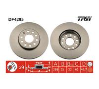 2x Bremsscheibe für Seat Altea 5P1 XL 5P5 Ateca KH7 Leon 1P1 vorne TRW 26221972