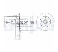 2x Bremsscheibe für Seat Cordoba 6K1 6K5 Ibiza 2 Toledo 1 hinten Delphi 2624731
