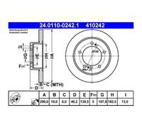 2x Bremsscheibe für Suzuki Jimny SN Samurai SJ Vitara ET ET, vorne ATE 26213020