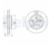 2x Bremsscheibe für Toyota Carina E T19 Celica T20 Corona vorne Delphi 26217697
