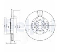 2x Bremsscheibe für VW Jetta 3 1K2 NEW 9C1 1Y7 Polo 4 9A4 vorne Delphi 26222632
