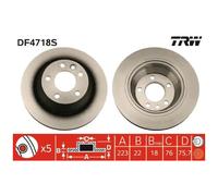 2x Bremsscheibe für VW Transporter T5 7HA 7HB 7JD hinten TRW 26206422