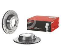 2x Bremsscheibe gelocht/innenbel. 09.8998.11 BREMBO für PORSCHE BOXSTER CAYMAN