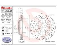 Bremsscheibe BREMBO 09.A959.21, hinten, belüftet, hochkarbonisiert, 1 Stück