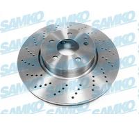 2x Bremsscheibe gelocht/innenbel. M2058VR SAMKO für MERCEDES-BENZ C-KLASSE
