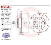 2X BREMSSCHEIBE HINTEN BREMBO 0897691X FÜR AUDI
