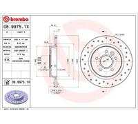 2X BREMSSCHEIBE HINTEN BREMBO 0899751X FÜR FORD VOLVO