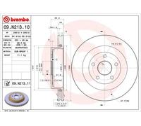 2X BREMSSCHEIBE HINTEN BREMBO 09N21311 FÜR CHRYSLER DODGE JEEP