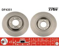 2x Bremsscheibe Hinterachse für CITROËN PEUGEOT C5 III Break 407 SW 508 I 607