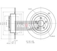 MAXGEAR Bremsscheibe hinten rechts links voll 290mm für SUBARU 19-2357