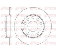 REMSA Bremsscheibe 6753.00 – 2x Hinterachse (voll) – für AUDI, SEAT