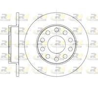 2x Bremsscheibe Hinterachse voll 6753.00 ROADHOUSE für AUDI SEAT