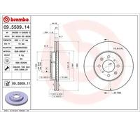 2x Bremsscheibe innenbelüftet 09.5509.11 BREMBO für ROVER HONDA MG LOTUS