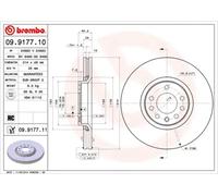 BREMBO Bremsscheibe COATED DISC LINE vorne rechts links belüftet 314mm für CADILLAC VAUXHALL SAAB OPEL 09.9177.11