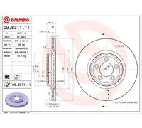 2x Bremsscheibe innenbelüftet 09.B311.11 BREMBO für JAGUAR DAIMLER