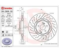 BREMBO Bremsscheibe hinten rechts links innenbelüftet 360mm für MERCEDES-BENZ 09.C826.33
