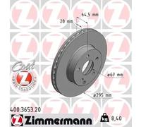 Bremsscheibe Vorderachse Zimmermann 400.3653.20