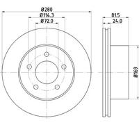 Bremsscheibe HELLA 8DD 355 108-591
