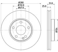 HELLA 8DD355119-601 Bremsscheibe