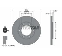 TEXTAR Bremsscheibe vorne rechts links belüftet 295mm für NISSAN 92035600