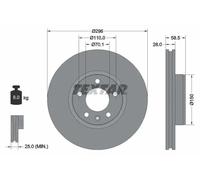 Bremsscheibe Vorderachse Textar 92057700