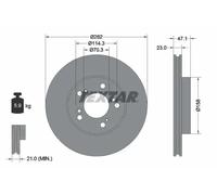 TEXTAR Bremsscheibe 92101000 282mm 23mm für HONDA