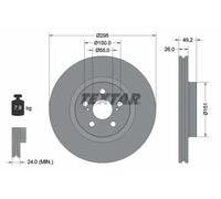 Bremsscheibe Vorderachse Textar 92135603