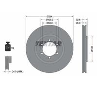 Bremsscheibe TEXTAR 92162600