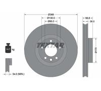 Bremsscheibe Vorderachse Textar 92213603