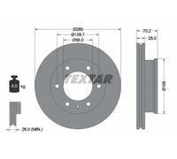 Textar Bremsscheibe Vorderachse 92223000 288 mm 28 mm 2x