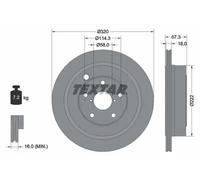 TEXTAR Bremsscheibe 92255903 320mm 18mm für Subaru