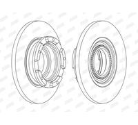 JURID Bremsscheibe hinten rechts links voll 288mm für FORD 563126J