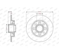 JURID Bremsscheibe hinten rechts links voll 244mm für PEUGEOT CITROËN VAUXHALL OPEL 563402J-1
