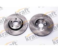 Kraft Automotive Bremsscheibe 6045112 – 2x belüftet Vorderachse 280 mm für Renault