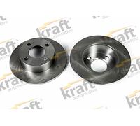 Kraft Automotive Bremsscheibe hinten 6050010 245 mm für Audi 100 C3/443/444, 80 B3 – 2x