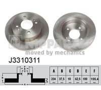 2x Bremsscheibe NIPPARTS J3310311 für HYUNDAI i10 1 PA CRDi LPG KIA PICANTO SA 2