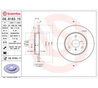 2x BREMBO VORNE Bremsscheibe für SMART CITY-COUPE 450 CABRIO 450 ROADSTER 452