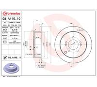 2x Bremsscheibe PRIME BREMBO 08.A446.10 für SANTA LM FÉ KIA SM HYUNDAI ix35 EL 1
