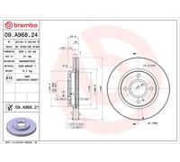 BREMBO Bremsscheibe vorne rechts links belüftet 258mm für FORD USA ASIA & OCEANIA 09.A968.24