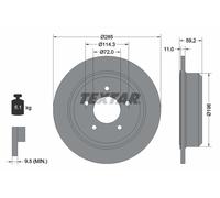 Textar 1x Bremsscheibe [Hersteller-Nr. 92169403] für Jeep