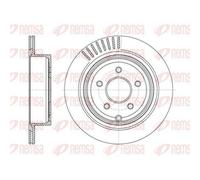 REMSA Bremsscheibe 61091.10 hinten rechts/links belüftet Ø307,8/308 mm für INFINITI NISSAN