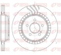 2x Bremsscheibe REMSA 61187.10 für C216 KLASSE SL W221 MERCEDES 320mm V221 R230