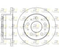 2x Bremsscheibe ROADHOUSE 6741.00 für FIAT DUCATO 279,7mm Bus 4x4 Bipower JTD 2