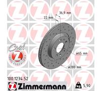 Bremsscheibe ZIMMERMANN 100.1234.52