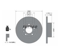 Bremsscheibe Vorderachse Textar 92042900