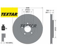 2x Bremsscheibe TEXTAR 92099100 2 Bremsscheiben Hinterachse Hinten