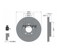 Bremsscheibe Hinterachse Textar 92121403